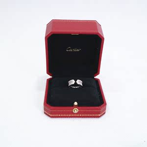 二手Cartier 卡地亚 双C 天使之吻  镶钻戒指