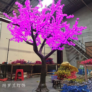 led樱花桃花树灯发光树仿真景观树灯户外防水酒店广场工程装饰灯