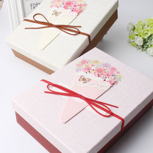 花束贺卡空盒子大号创意高档长方形礼品盒装口红千纸鹤收纳包装盒