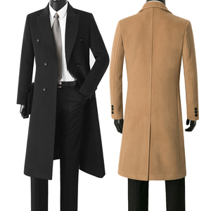 驼色羊绒大衣男冬款加厚保暖双排扣中长款高级感时尚毛呢西装外套
