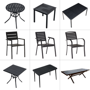 归简户外塑木长方桌单桌咖啡厅休闲椅子庭院室外方桌子花园桌椅