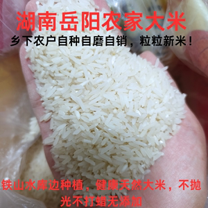 湖南农家大米岳阳洞庭铁山水库乡下大米自种原生态的晚稻优质新米