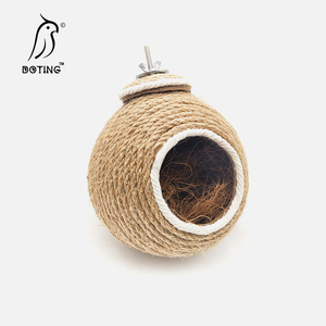 珍珠文鸟椰壳鸟窝玩具用鹦鹉巢屋保暖椰子壳睡觉窝小牡丹虎皮繁殖