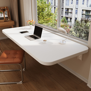 墙上折叠桌壁挂式简易吧台桌实木书桌餐桌悬挂墙壁电脑桌小户型桌