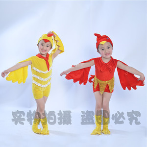 儿童动物小鸡演出服幼儿角色装扮幼儿园卡通公鸡母鸡舞蹈表演服装