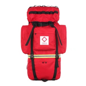 防水防撕地震应急消防救援背囊户外大容量反光条蓝天卫生救援背包