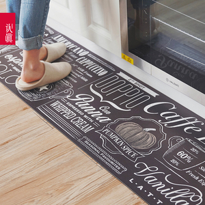 【厨房】认真防水防油地垫   防滑长条垫可擦免洗地毯 咖啡共和国
