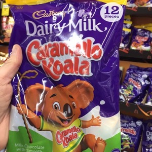 现货 澳洲CADBURY吉百利考拉Koala焦糖夹心牛奶巧克力 零食180g