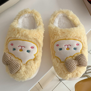 创意可爱小猫咪防滑保暖冬季软底月子鞋女时尚休闲室内包头棉拖鞋