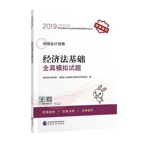 正版包邮 2019年度全国初级会计资格考试辅导系列丛书 经济法基础全真模拟试题 财政部中财传媒 书店 考试书籍 畅想畅销书