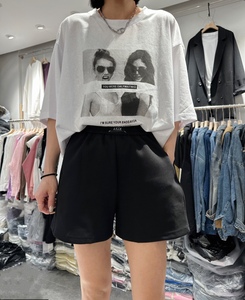韩国短袖T恤宽松大版女薄2024夏季印花人头透气百搭中长款上衣潮