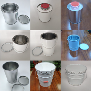 0.12345L油漆桶小铁皮桶空桶乳胶漆桶圆桶涂料桶罐沥青密封取样罐