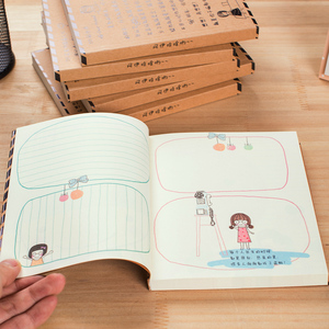 韩国彩页笔记本复古卡通记事本可爱日记本韩式创意学生礼品本子