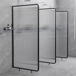 澡堂淋浴间防水隔断挡板厕所小便池卫生间公共浴室洗澡玻璃隔断板