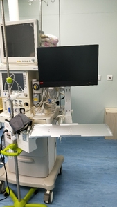 兼容德尔格欧美达迈瑞谊安麻醉机信息化电脑支架稳固经济型双节臂