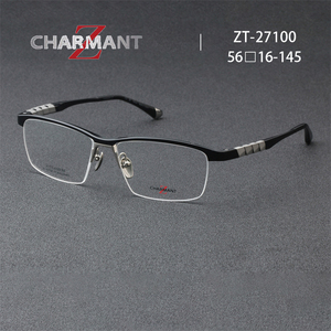 新款CHARMANT ZT27100夏蒙眼镜架Z钛男士商务半框光学镜框