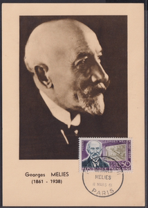 18229 法国1961 邮票 电影先驱梅利埃 极限片 科幻电影月球旅行记