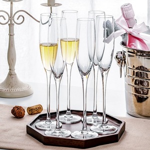 德国欧式香槟杯6只套装水晶玻璃高端酒杯高脚杯一对起泡酒杯礼盒