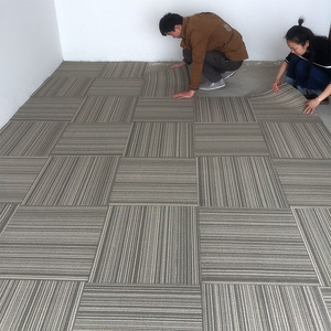 办公室地毯拼接方块条纹提花满铺房间商用工程写字楼酒店拼装地毯