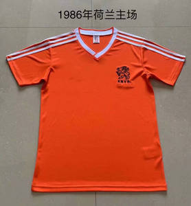 1986年荷兰主场复古球衣/足球服/波衫/ 橙色色单上衣   65元