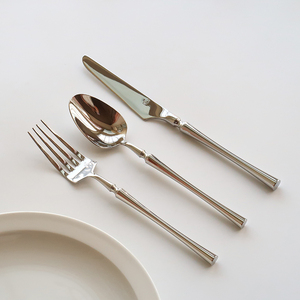 韩国ins博主同款小蛮腰刀叉勺 餐厅家用304不锈钢西餐刀叉餐具