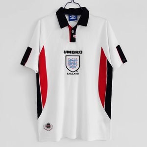 复古1998英格兰England主场7号贝克汉姆足球服球衣波衫经典款白色
