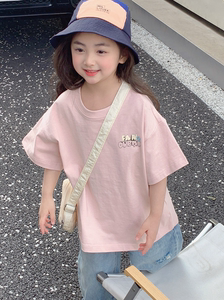 韩版女童短袖T恤夏新款儿童宝宝宽松休闲卡通半袖时髦幼儿园上衣