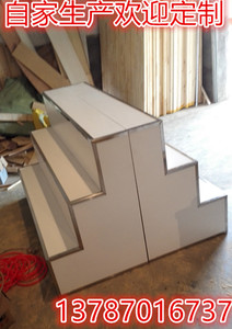 长沙木制台阶展示柜花店梯形货架礼品箱包展台鞋柜中岛花瓶架台