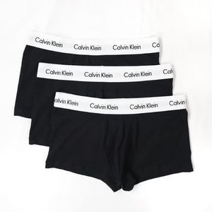 Calvin Klein/卡尔文·克莱恩CK男士平角内裤3条装纯棉透气吸汗男