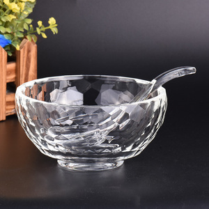 玻璃碗汤碗沙拉碗米饭碗盘子汤煲燕窝餐具套装家用水晶勺子筷子垫