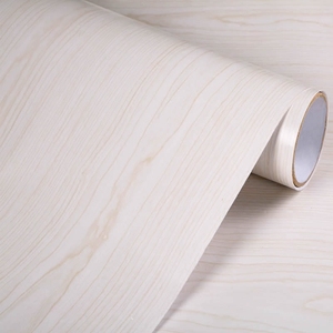 白枫木纹贴纸浅色波音柜子防水自粘墙纸家具木柜衣柜木板桌面翻新