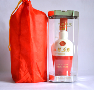 红色玻璃喜酒瓶包装 1斤装空瓶五粮原浆 品鉴陶瓷瓶包装酒盒定制