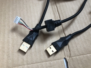 DIY械键盘线联想艾酷 纯铜线鼠标线USB数据线5P和4芯线维修更换线