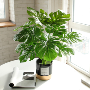 北欧创意仿真绿植室内小盆栽龟背植物客厅桌面摆件办公室装饰假花