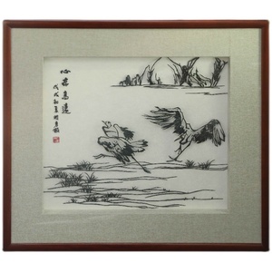 芜湖特产定制纯手工艺礼品铁画 《心存高远》大师级收藏艺术品