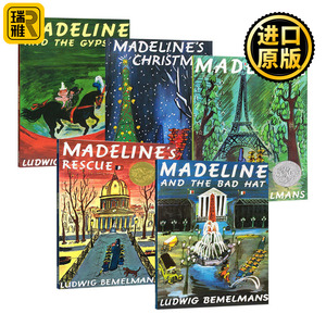 永远的玛德琳5本套装 Madeline 英文原版绘本 儿童读物图画书 凯迪克金银双奖韵文与歌谣 畅销英语童书 路德维格贝梅尔曼斯