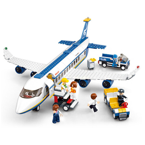 小鲁班航空母舰-空中巴士货运飞机组装积木模型 兼容LE高拼插玩具