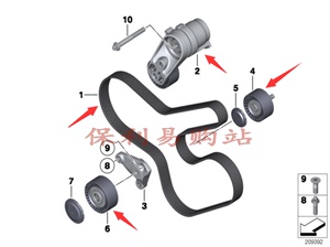 适用宝马X5 X6 X3 X4 135M 335 535 740涨紧轮 惰轮 发动机皮带