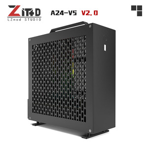 现货 Lzmod  mini A24-V5 2.0 双槽独显1u电源 itx机箱 双面倒角