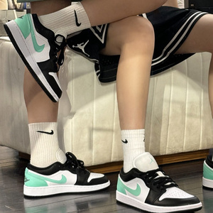 Nike/耐克Air Jordan AJ1 Low复古低帮篮球鞋男女白绿553558-131