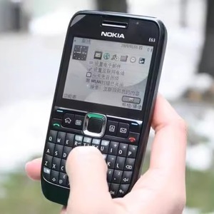 Nokia/诺基亚 E63直板全键盘经典怀旧塞班学生备用音乐老人手机