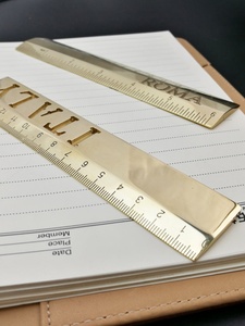 定制刻字黄铜直尺戒尺铜尺测量不锈钢尺15cm长度彰显个性铜尺子