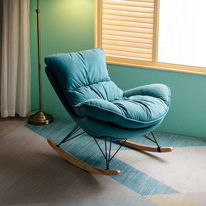 单人沙发蜗牛椅家用小户型客厅休闲美式老虎椅设计师躺椅逍摇摇椅