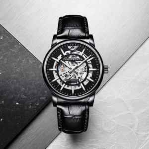 雷炫LOSIAN品牌新品男手表防水机械表全自动皮带潮流夜光商务腕表