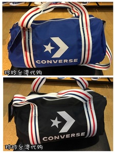 Converse 匡威 男女款黑色 蓝色单肩包 圆桶包 10008289-A02-A01