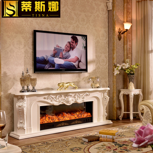 欧式1.2/1.5/2米实木电壁炉装饰柜电视柜仿真火电壁炉背景墙美式