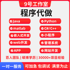 java代码编写python程序设计matlab数据分析嵌入式开发app代做web