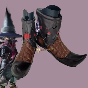 最终幻想cos鞋定制来图还原定做黑魔法师cosplay鞋子靴子