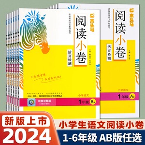 2024新版木头马阅读小卷AB版一二三四五六年级上下册同步课堂随堂练活页检测全国通用人教版小学语文阅读理解专项训练书阅读测试卷