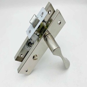 加厚钛镁合金铝合金门卫生间门锁厨房单舌无钥匙厕所门锁125孔距